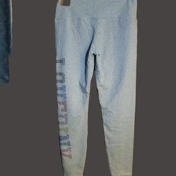 NWT! Victoria Secret PINK High Waist Full Length Legging Rainbow Rhinestone - XL - Picture 6 of 11